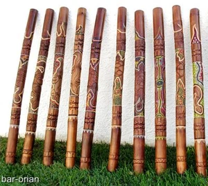 47 Zoll (120 cm) SCHLANGE HANDGESCHNITZTER PUNKT BEMALT Aboriginal Digeridoo Didjeridu Degeridu - Bild 1 von 12