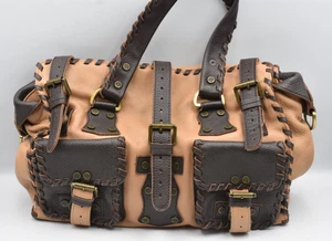 Borsa a mano Mulberry Roxanne punto frusta marrone e marrone pelle morbida fibbia - Foto 1 di 17