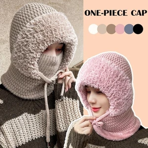 3 in 1 Beanie Hat for Women, Womens Balaclava Winter, Cold Knitted Hats H OT - Picture 1 of 23