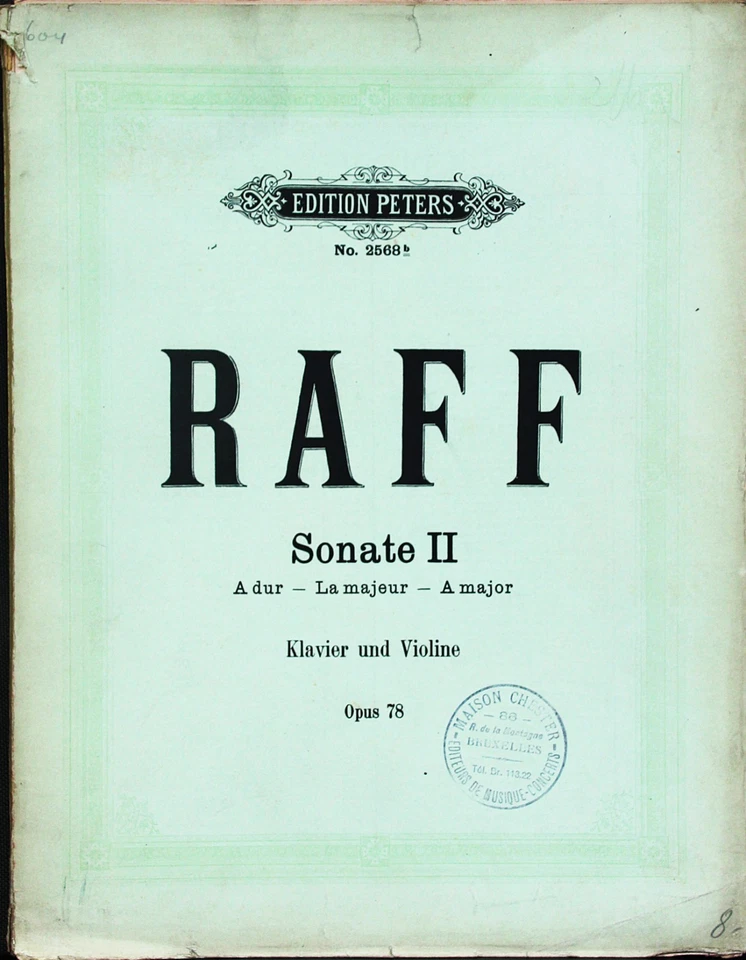 Raff Sonata 2 in A Major for violin and piano - Image 1 of 1