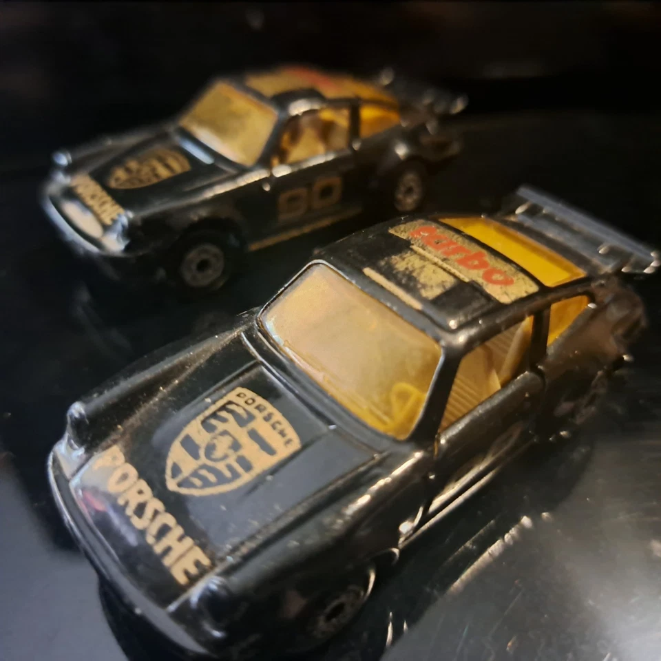 Винтажный 1978 Matchbox Lesney Superfast Porsche Turbo черный литой автомобиль 90 - Изображение 1 из 4