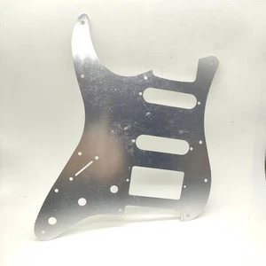 WD Custom Schlagbrett Chrom Stahl Panel Ultra Stratocaster SSH Metall Silber - Bild 1 von 3