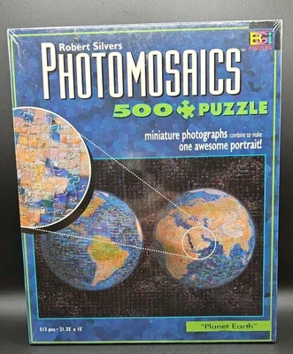 Новый Photomosaics планета Земля головоломка 500 + штук запечатанный Роберт серебро - Изображение 1 из 4