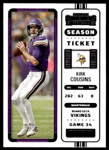 Panini Contenders 2022 Kirk Cousins Minnesota Vikings #54 - Imagen 1 de 2