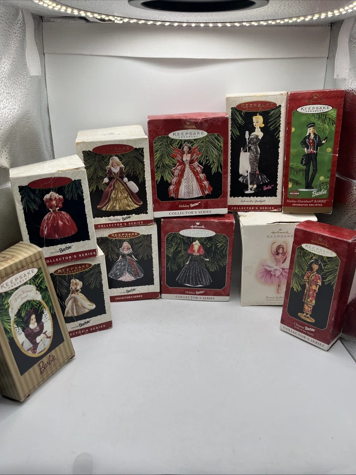 Lot of 11 Hallmark Keepsake Barbie Ornaments Miscellaneous Types & Dates - Image 1 of 4