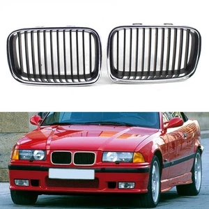 Parrilla delantera cromada + negra para BMW 318IS 325i M3 E36 1992-1996 - Imagen 1 de 6