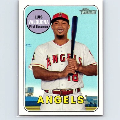 2018 Topps Heritage Luis Valbuena #597 Los Angeles Angels - Image 1 of 2