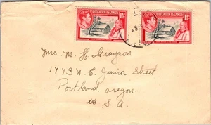 1949 British Pitcairn Island Stamps Cover to Portland Oregon OR USA and content - Picture 1 of 4