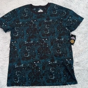 Black Panther Shirt Boys L Black Tee Short Sleeve Graphic Marvel Studios New - Picture 1 of 9