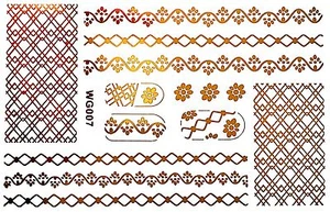Pegatina Finger Nail Art Pegatina Agua Flash Tatuaje Oro Pegatina para uñas UV 14 Partes WG7 - Imagen 1 de 1