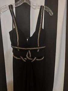 Marineblaues Damen Abendkleid Cut Out Spaghettiträger, Gr. 6 - Bild 1 von 8