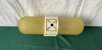 Lámpara de techo antigua de cerámica floral vitral ámbar cortinas antideslizantes de colección 56-24E Foto 1 de 4