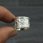 Wide Band 925 Sterling Silver Band& Statement Ring Handmade Lovely Ring HM1146