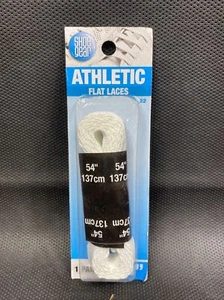 1 Pack - WHITE 54" Inch Flat Athletic Sport Shoe Laces Item # 22 by Shoe Gear - Picture 1 of 2