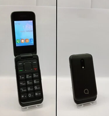 Alcatel 2053X Unlocked Black Flip Phone Big Button Good Condition 2.4" 1.3MP 2G - Image 1 of 4