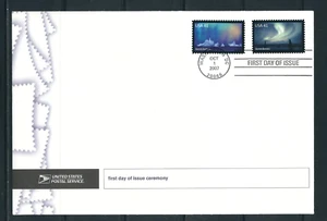 US SC # 4203-4204 Auroras FDC . Ceremony Program . USPS - Picture 1 of 2