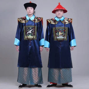 Nueva Llegada Negro Dinastía Qing Disfraces de Ministro Ropa Masculina Antigua - Imagen 1 de 19