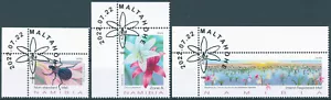 Namibia 2022 CTO Estampillas de flores Sandhof lirios escarabajos flora naturaleza conjunto de 3 V - Imagen 1 de 1