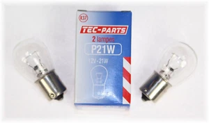 1Set = 2St. Blinkerbirne P21W 12V 21W BA15S S25 Glühbirne 12940 TEC-PARTS Lampe - Bild 1 von 2
