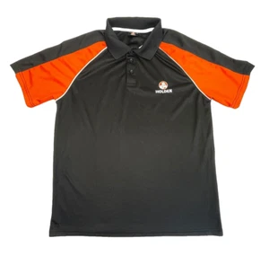 HOLDEN Polo Shirt Men's Polyester Short Sleeve 3 Button Logo Kmart Size L - Picture 1 of 11