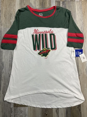 NEW Minnesota Wild Zach Parise Women's Size SMALL 3/4 Sleeve T-Shirt Cover
