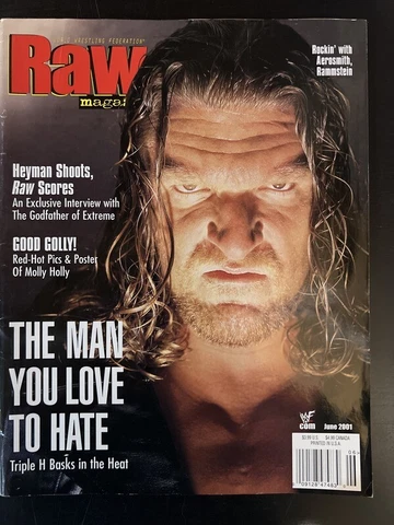 WWE Magazine June 2001 Triple H Cover and Molly Holly Poster Cover