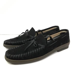 Salvatore Ferragamo sportliche flache Damenschuhe 9 schwarze Wildleder-Loafer 07337 - Bild 1 von 15