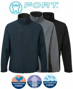 Herren Fortress Softshell Fleece gefüttert wasserdicht winddicht Outdoor Arbeitsjacke - Bild 1 von 8