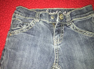 ^GYMBOREE BOOTCUT GIRLS JEANS with BOWS & RHINESTONES SIZE 4       PRE-OWNED - Picture 1 of 5
