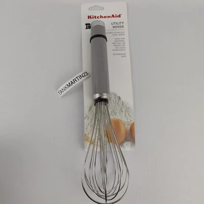 KitchenAid Gray Utility Whisk KE060OHGSA Whipping Beating Mixing Sturdy - Image 1 of 4