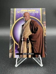 2022 Topps Star Wars Masterwork - Mace Windu - Purple Parallel 1/50 ALPHA - Picture 1 of 4