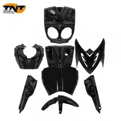 Kit carénage TNT pour Scooter MBK 50 Stunt Après 2004 7 pièces noir brillant - Photo 1/4