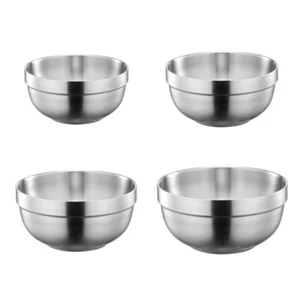 Double Layer Soup Bowl Stainless Steel Bowl for Sauces and Salad Kitchen Tool - Picture 1 of 12