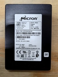 MICRON MTFDDAK256TBN-1AR1ZABDA 08251G Solid State Drive 256GB 2.5 SATA - Picture 1 of 1