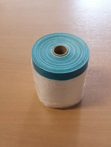 Folie mit Gewebeklebeband Abdeckfolie Malerfolie 140cm x 20m - Bild 1 von 3