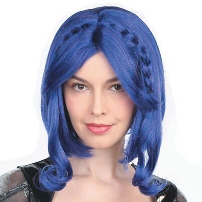Long Curled Braided Purple Wig - Halloween Costume Accessory #7200 - Image 1 of 3