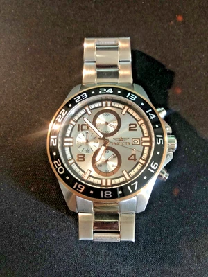 Men's Pro Diver Invicta 48mm Chronograph Watch 13870 All Stainless Steal Sz 7.5 - Image 1 of 4