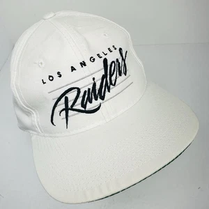Vintage Drew Pearson OSFM White Los Angeles Raiders Snapback Hat - Picture 1 of 13