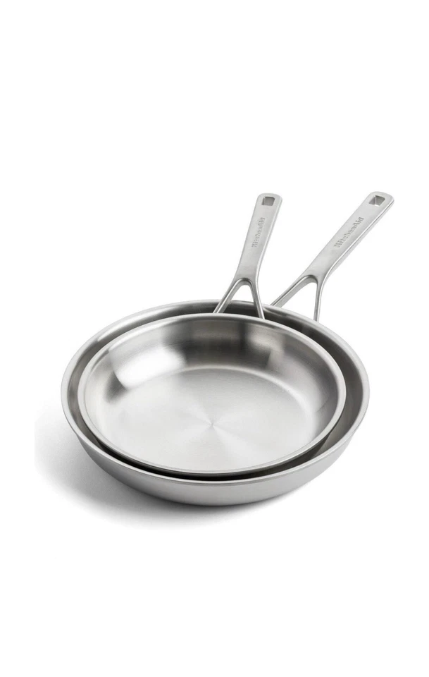 KitchenAid Multiply Pfannenset 24 + 28 cm Edelstahl, Induktion, Backofen ✅ NEU - Bild 1 von 4