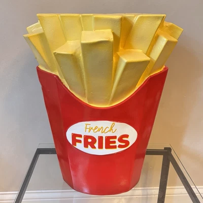 French Fries Tik Tok Viral Metal Stool Chair Nightstand Table Food Decor 19" NEW - Image 1 of 4