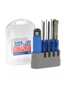 Tamiya 8 Piece RC Tool Set # 74085 Model Kit Builder. - Picture 1 of 2