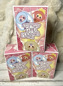 AUTENTICO Lotto 3 Baby Three - Macaron Cute Bunny V2 Peluche Scatola Cieca Coniglio - Foto 1 di 6