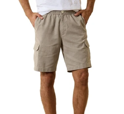 Pantalones Cortos de Carga Tommy Bahama Para Hombre Lino The Dream 9 Pulgadas Cintura E Gris Trueno, S Foto 1 de 3