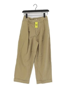 Free People Women's Trousers UK 6 Green 100% Cotton Wide-Leg Chino - Picture 1 of 5