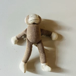 UNDER THE NILE Brown Baby Monkey Chimp Plush Organic Egyptian Cotton Handmade - Picture 1 of 6