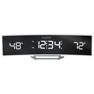 BBB81380 La Crosse Technology Curve LED Dual Alarm Digital Clock with USB Port - Image 1 of 4