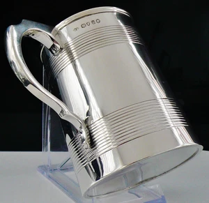 Antique Sterling Silver 1 Pint Tankard, Henry Holland, Hallmarked London 1874 - Picture 1 of 18
