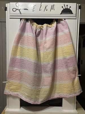 HANDMADE SKIRT 30 INCHES PERFECT SPRING SEER SUCKER LOOK  - Image 1 of 4