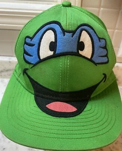 Teenage Mutant Ninja Turtles Snapback Ball Cap Hat LEONARDO Flat Bill - Picture 1 of 6