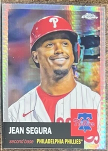 2022 Topps Chrome Platinum Anniversary Jean Segura Prism Refractor #499 Phillies - Picture 1 of 2